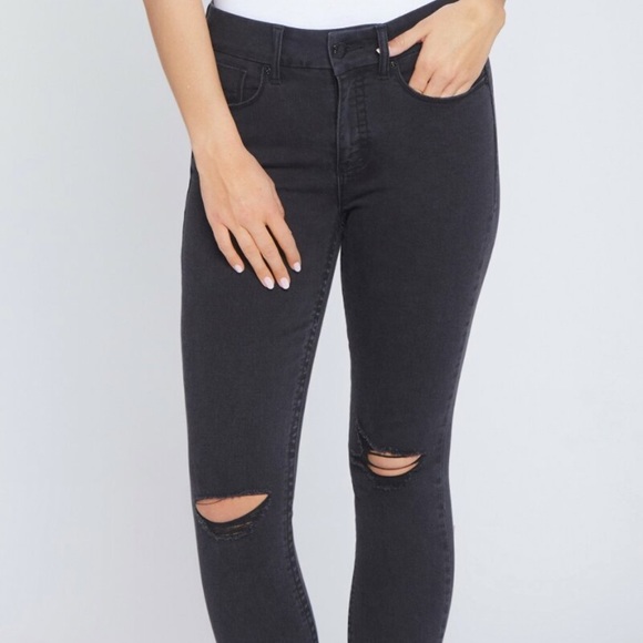 Seven7 Tummy Less sz 14 High Rise Skinny Jeans MY17975BF NWT Black - Picture 4 of 8